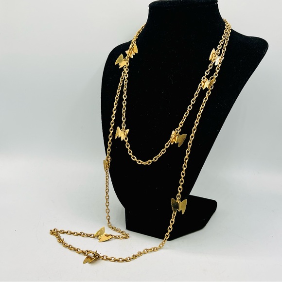 Sarah Coventry Jewelry - Vintage SARAH COVENTRY 2-piece gold tone butterfly chain necklace 18” & 32”